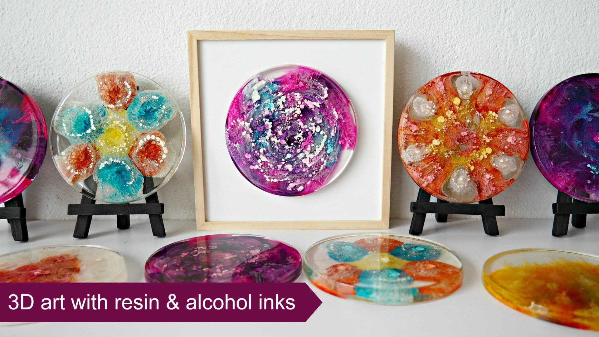 Alcohol Ink and Resin Coasters - GlassCast